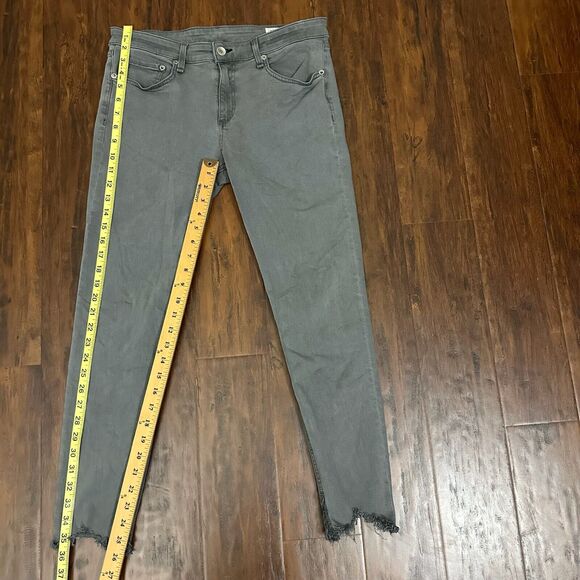 RAG & BONE Cate Jeans Alma Mid Rise Ankle Skinny Frayed Chewed Hem - Picture 14 of 15